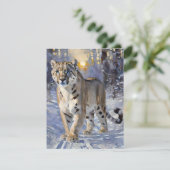 Snow Leopard Studie E Feiertagskarte (Stehend Vorderseite)