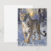 Snow Leopard Studie E Feiertagskarte (Vorne/Hinten)