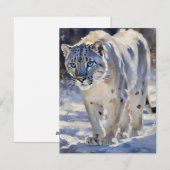 Snow Leopard Studie F Feiertagskarte (Vorne/Hinten)