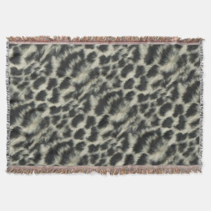 Snow Leopard Throw Blanket Decke