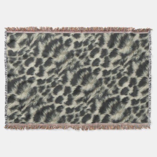Snow Leopard Throw Blanket Decke (Vorderseite)