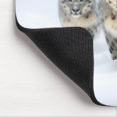 Snow Leopard Tierfamilie Wandern Mousepad (Ecke)