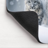 Snow Leopard Tierfamilie Wandern Mousepad (Ecke)