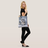 Snow Leopard Tierfamilie Wandern Tasche (Am Model)