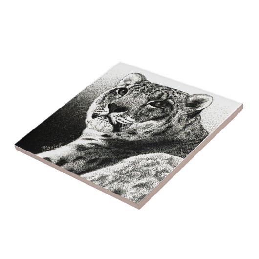 Snow Leopard Tile Fliese (Seite)