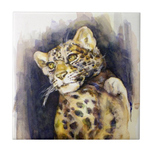 Snow Leopard Tile Fliese (Vorderseite)