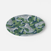 Snow Leopard und Lily of the Valley Pappteller (Schrägansicht)