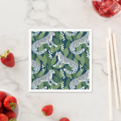 Snow Leopard und Lily of the Valley Serviette (Beispiel)