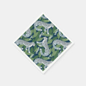 Snow Leopard und Lily of the Valley Serviette (Ecke)
