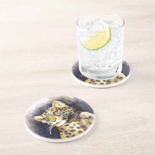 Snow Leopard Untersetzer (Seite)