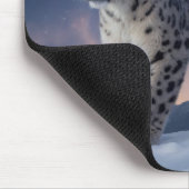 Snow Leopard Wild Majestic Animal A Starry Galaxy Mousepad (Ecke)
