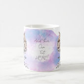 Snow Leopard Wilde Katze Wasserfarbe Kaffeetasse (Mittel)