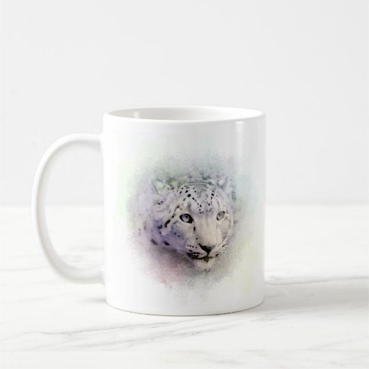 Snow Leopard Wildlife Coffee Tasse (Links)