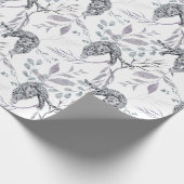 Snow Leopard Winter Botanicals Geschenkpapier (Ecke)