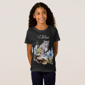 Snow Leopard Winterberg Personalisiert T-Shirt (Vorne ganz)
