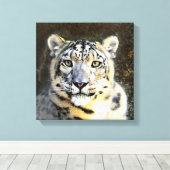 Snow Leopard Wrapped Canvas Leinwanddruck (Insitu (Holzboden))