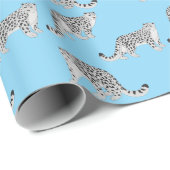 Snow Leopards Geschenkpapier (Rolleneckpunkt)
