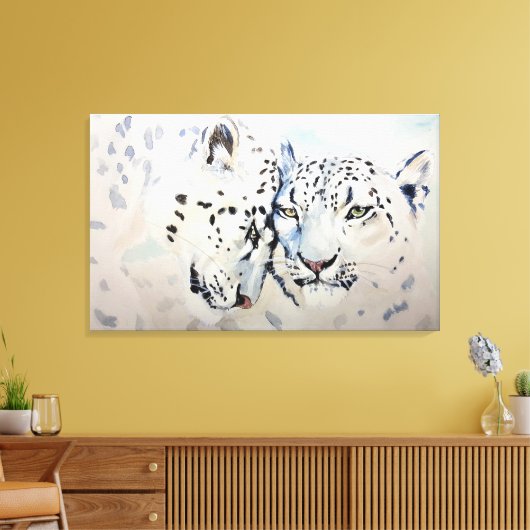 Snow Leopards Leinwanddruck (Insitu (Wohnzimmer))
