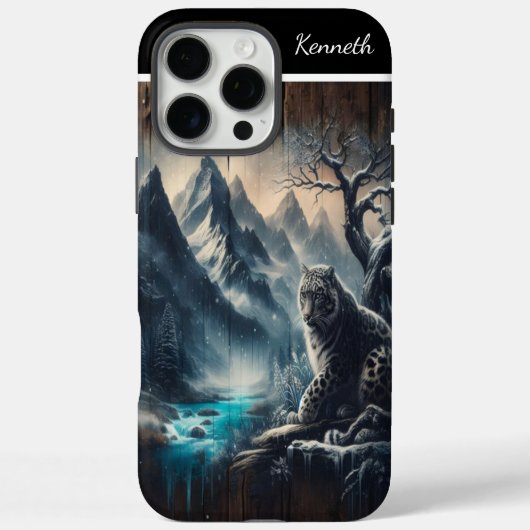 Snow Leopard's Mountain View Case-Mate iPhone Hülle (Rückseite)