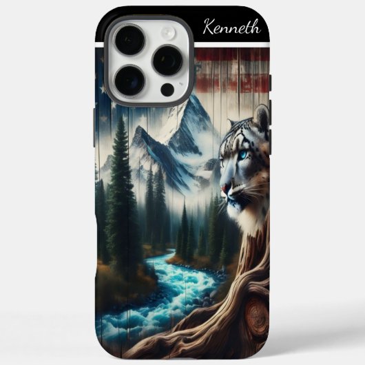 Snow Leopard's Mountain View Case-Mate iPhone Hülle (Rückseite)