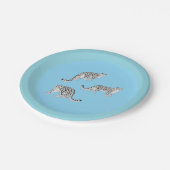 Snow Leopards Pappteller (Schrägansicht)