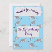 Snow Leopards Thank you Card Einladung (Vorderseite)
