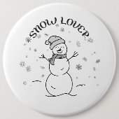 Snow Lover Cute Snowman Pin Button                 (Vorderseite)