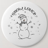 Snow Lover Cute Snowman Pin Button                 (Vorderseite)
