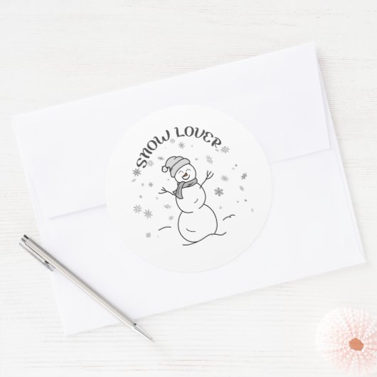 Snow Lover Cute Snowman Sticker                    (Umschlag)