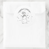 Snow Lover Cute Snowman Sticker                    (Tasche)