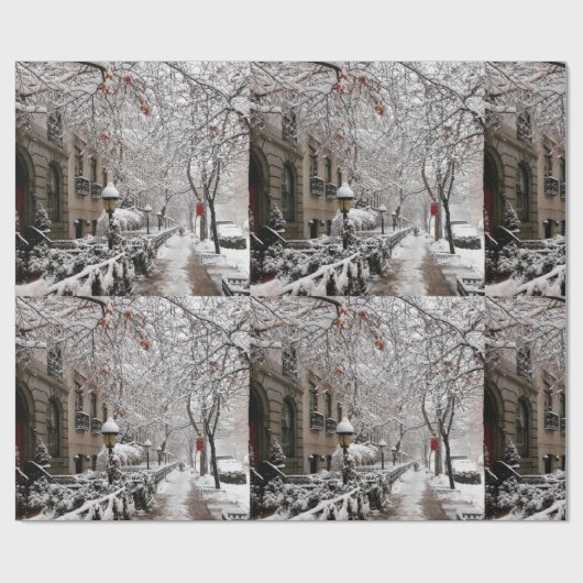Snow Magic am 23. St NYC Geschenkpapier (Flach)