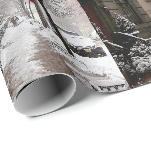 Snow Magic am 23. St NYC Geschenkpapier (Rolleneckpunkt)