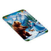 Snow Maiden Bezaubernde Winterlandschaft Magnet (Rechte Seite)