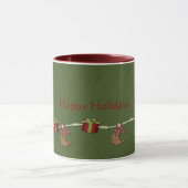 Snow Man Jar Holiday Tasse (Zentrum)
