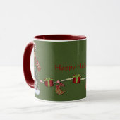 Snow Man Jar Holiday Tasse (Vorderseite Links)