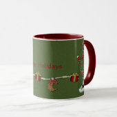 Snow Man Jar Holiday Tasse (VorderseiteRechts)