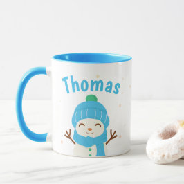 Snow Man Personalisiert Weihnachtskaffee-Tasse Tasse
