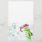 Snow Man Stationery