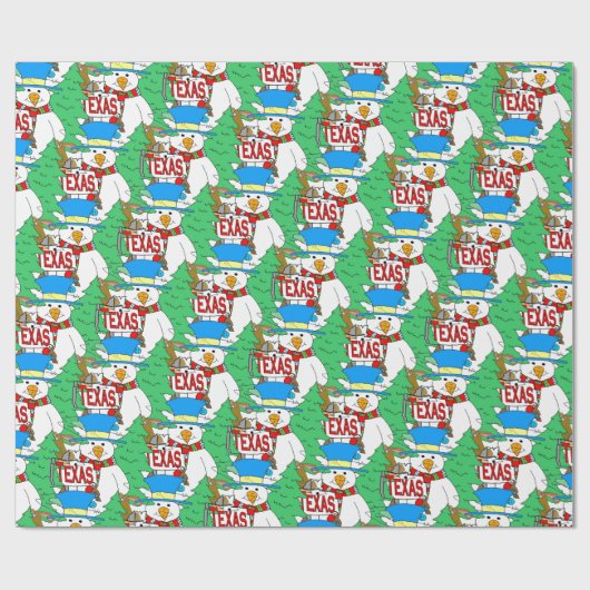 Snow Man, Texas, Geschenkpapier (Flach)