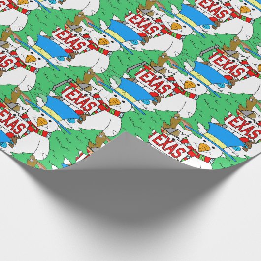 Snow Man, Texas, Geschenkpapier (Ecke)