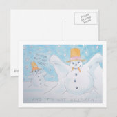 Snow man Vampir Postkarte (Vorne/Hinten)