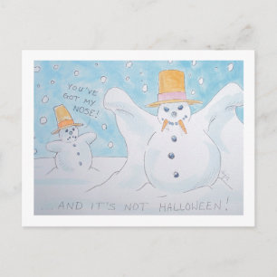 Snow man Vampir Postkarte