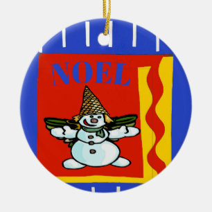 Snow Man, Weihnachten, Hinzufügen, Bearbeiten Keramik Ornament