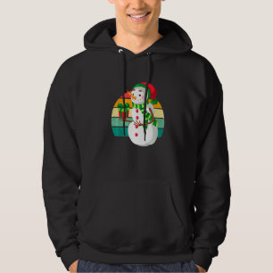 Snow Man Weihnachtsbaum Lichter Xmas Teens Hoodie