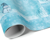 Snow Man Weihnachtswrapper Geschenkpapier (Rolleneckpunkt)