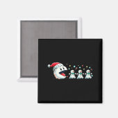 Snow Man Xmas Tee Snowman Gamer  Magnet (Vorderseite/Rückseite)