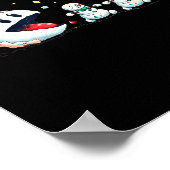 Snow Man Xmas Tee Snowman Gamer Poster (Ecke)
