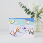 Snow Mäuse Postkarte (Stehend Vorderseite)