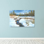 "Snow Melt" gearbeitete Canvas Print Leinwanddruck (Insitu (Holzboden))