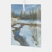 "Snow Melt" Ornament Aus Glas (Vorderseite links)